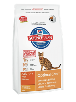 Hill's Science Plan Adult Optimal Care Chicken для взрослых кошек c курицей - фото 4518