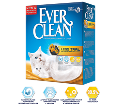 Комкующийся наполнитель Ever Clean Less Trail для длинношерстных кошек