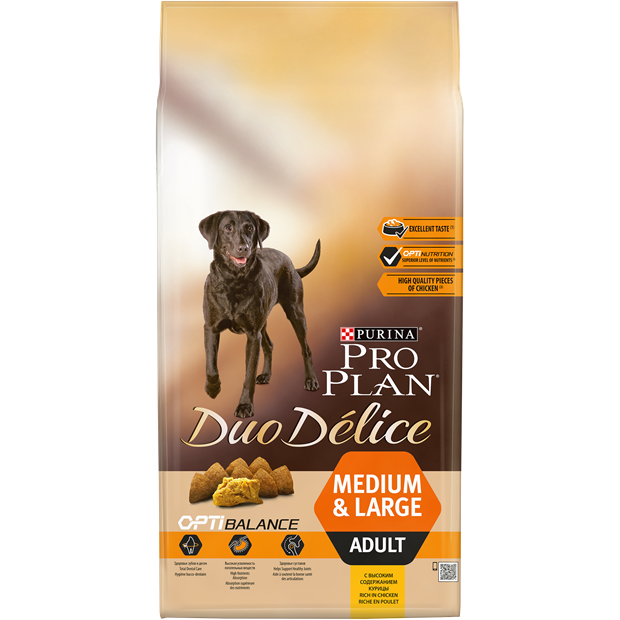 Сухой корм Pro Plan® Duo Delice для взрослых собак средних и крупных пород, с высоким содержанием курицы - фото 7023