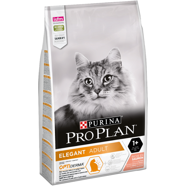 Pro Plan Elegant Opti Derma для кошек с проблемами кожи и шерсти. Лосось и рис. - фото 8467