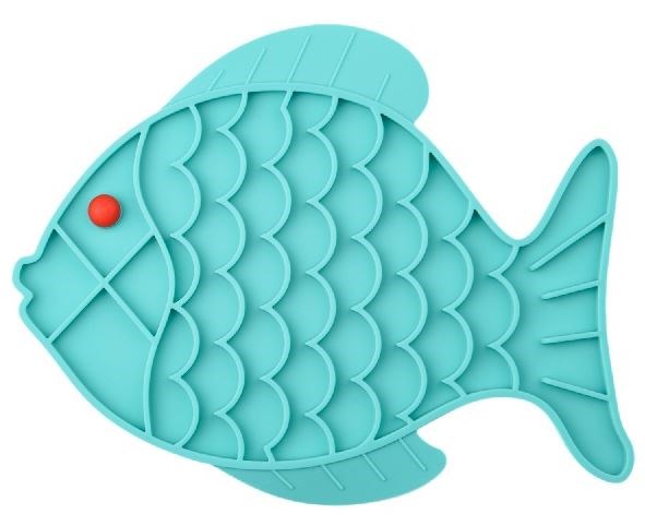 Mr.Kranch Лизательный коврик для медленного поедания силиконовый Рыбка 24,5х19 см - фото 8918