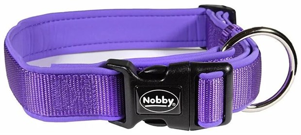 NOBBY CLASSIC ошейник 20-30 см ширина 15-20 мм нейлон фиолетовый - фото 9087