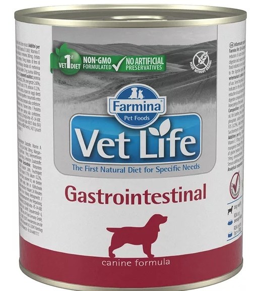 Vet Life Dog Gastrointestinal влажный корм для собак при заболеваниях ЖКТ 300 г - фото 9216