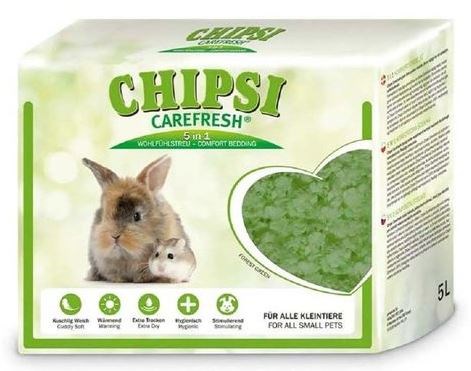 Chipsi Carefresh Forest Green бумажный наполнитель для мелких домашних животных и птиц 5 л - фото 9352
