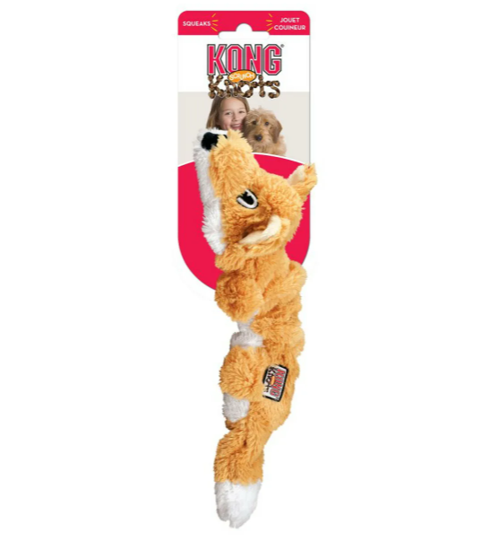 KONG Игрушка для собак Toy Dog Scrunch Knots Fox M/L Polyester 454429 - фото 9797