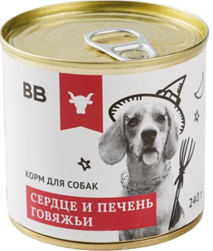 ВкусВилл для собак сердце и печень говяжьи 240 г 62918