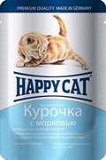 Паучи Happy Cat для котят Курочка с морковью
