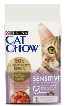 Сухой корм Cat Chow® для кошек с чувствительным пищеварением