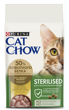 Сухой корм Cat Chow® для стерилизованных кошек и кастрированных котов