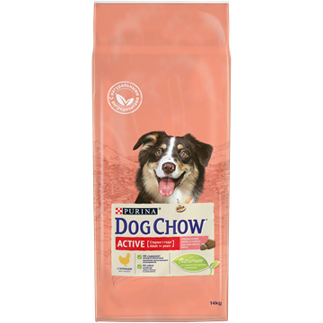 Сухой корм Dog Chow® для взрослых активных собак, с курицей
