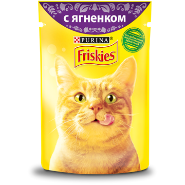 Влажный корм Friskies® для взрослых кошек, с ягненком в подливе
