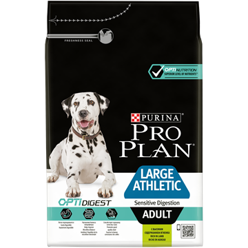 Сухой корм Pro Plan® для взрослых собак крупных пород с атлетическим телосложением с чувствительным пищеварением, с высоким содержанием ягненка