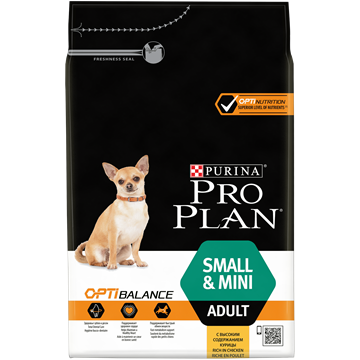 Сухой корм Pro Plan® для взрослых собак мелких и карликовых пород, с высоким содержанием курицы
