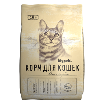 Сухой корм для кошек Mypets с индейкой