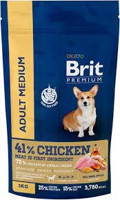 Корм Brit Premium M для собак средних парод 3 кг