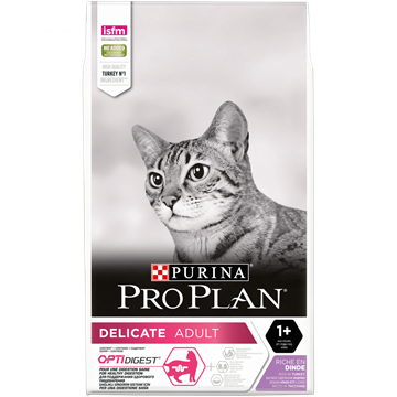 Pro Plan Delicate OptiDigest для кошек с чувствительным пищеварением. Индейка