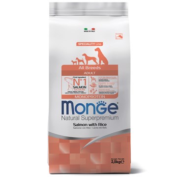 Monge Dog Monoprotein для собак всех пород лосось/рис