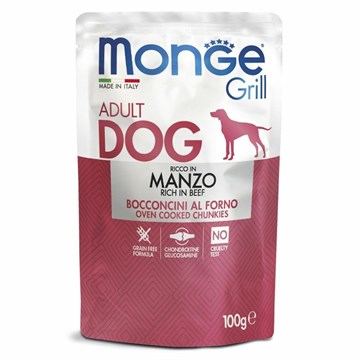 Monge Dog Grill Pouch паучи для собак с говядиной