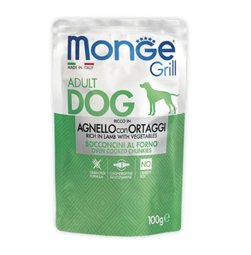 Monge Dog Grill Pouch паучи для собак с ягнёнком и овощами
