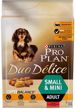 Pro Plan Duo Delice Small&Mini для собак мелких и карликовых пород, с высоким содержанием говядины