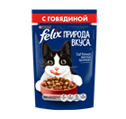 Влажный корм Felix® Природа вкуса для взрослых кошек, с говядиной в соусе - фото 6849