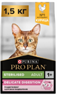 Pro Plan 19403 Sterilised OptiDigest корм для стерилизованных кошек с чувствительным пищеварением. Курица 19403 - фото 9936